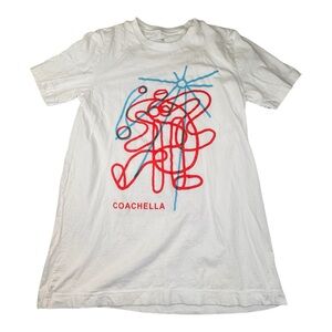 Coachella 2022 Shirt Men Medium White Official Sundance Lineup Short Sleeve Tee